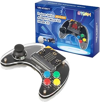 ACEBOTT Wireless Controller for Microbit Kit, STEM Kit Coding Robot kit Compatible with Makecode, Remote Control for Programming Learning, Gifts for Kids and TeensIncluded MicroBit