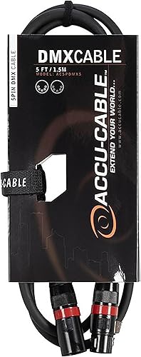 adj Accu Cable AC5PDMX5 a 5 pies 5 pin DMX512 Cable de iluminación