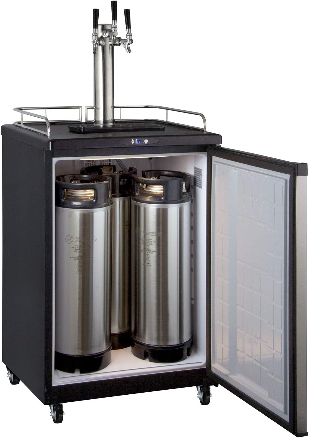 Kegco Cold Brew Coffee Triple Tap Stainless Steel Commercial/Residential Kegerator