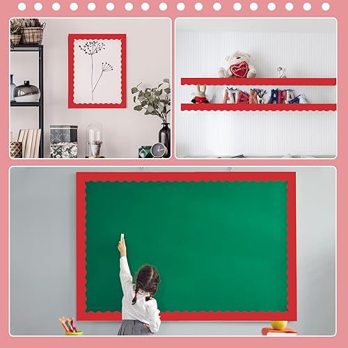 Miniatura 7 de Containlol Bordes de verano de 118 pies para decoración de tablones de anuncios, temática roja, bordes de tablón de anuncios para escuela, pizarra
