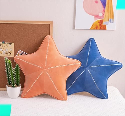 Miniatura 2 de LICHENHAO Almohada de concha de estrella de mar para suelo, sofá, cojín de lectura (naranja, 19.6 pulgadas)