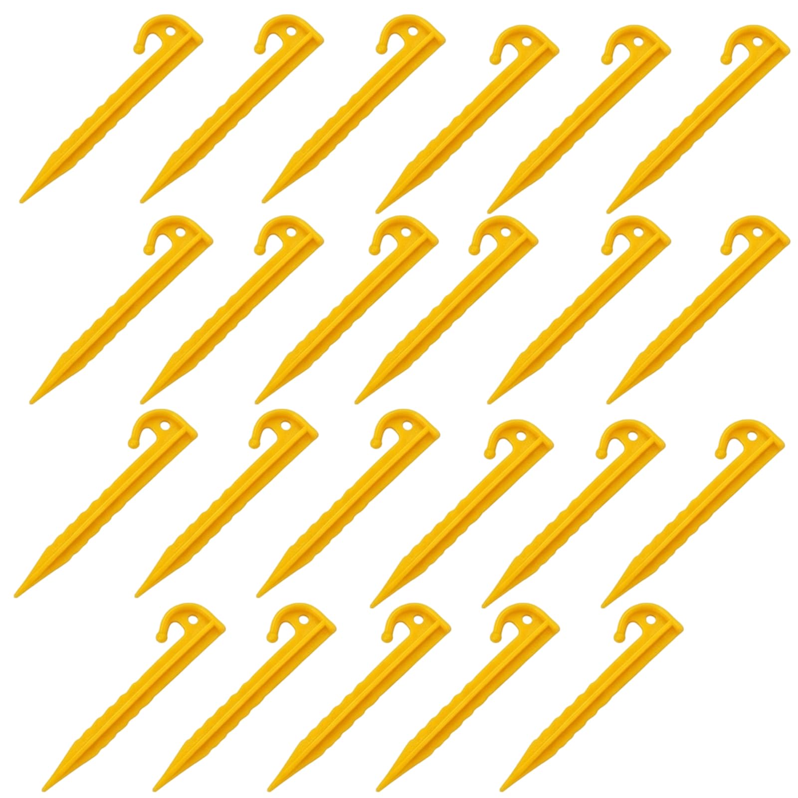 24 Pcs Plastic Tent Pegs, Heavy Duty Plastic Tent Nails for Awning Camping Caravan Pegs