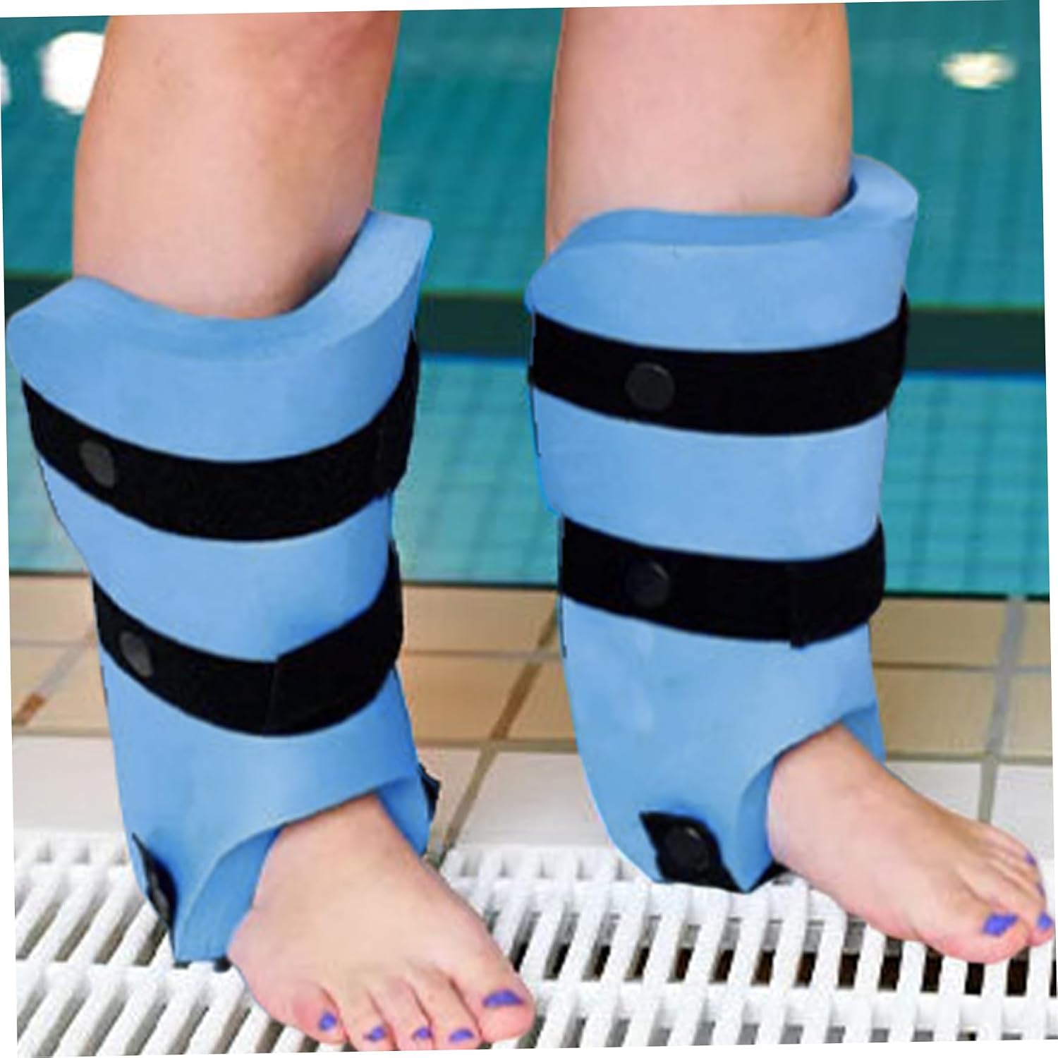 1 Pair Swim Aquatic Cuffs, EVA Foam Water Weights Float Ring with Quick Release Buckle, Water Exercise Equipment for Swim Fitness Training