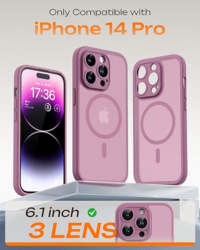 Miniatura 338 de TOCOL Funda magnética 3 en 1 para iPhone 15 Pro, mejorada [protección completa de cámara] con 2 protectores de pantalla, compatible con MagSafe, Gris