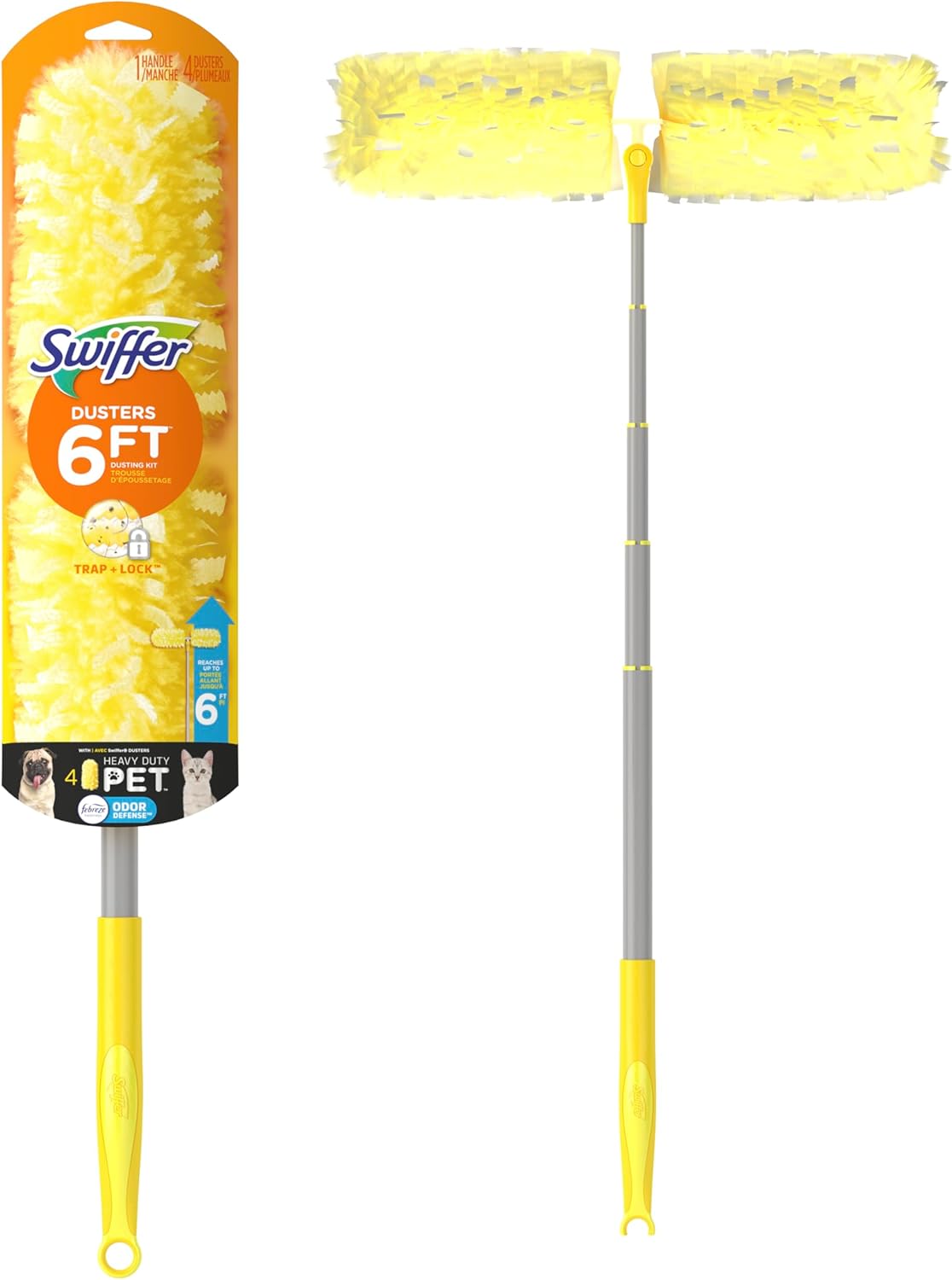 Swiffer® Dusters™ Heavy Duty 6 ft Super Extendable Handle Pet Starter Kit