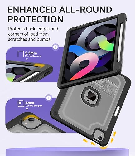 Miniatura 6 de ZoneFoker Funda para iPad Air de 54 generación 20222021 iPad Pro de 11 pulgadas 4321 generación iPad Air 109 con soporte para lápices funda rígida y