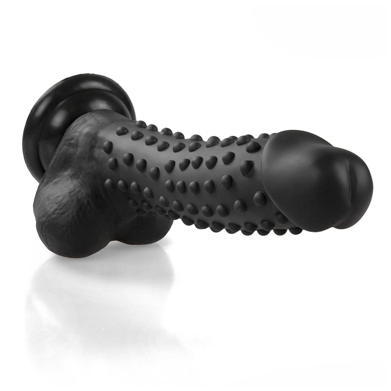„CROCODILE“ Relistico dildo in SILICONE di 25,0 cm per sensazioni forti - La VENTOSA rende possibile la PERFETTA TENUTA SENZA MANI - Magic Wand Dildo per giochi sessuali anali e vaginali, nero