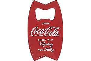 Coca-Cola Bottle Opener Fridge Magnet in Sleek Stainless Steel