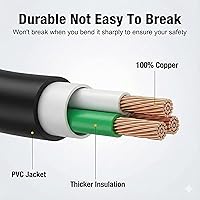 Vista 4 de Adaptador RV de 50 amperios a 30 amperios, resistente, duradero y más seguro con un agarre más fácil