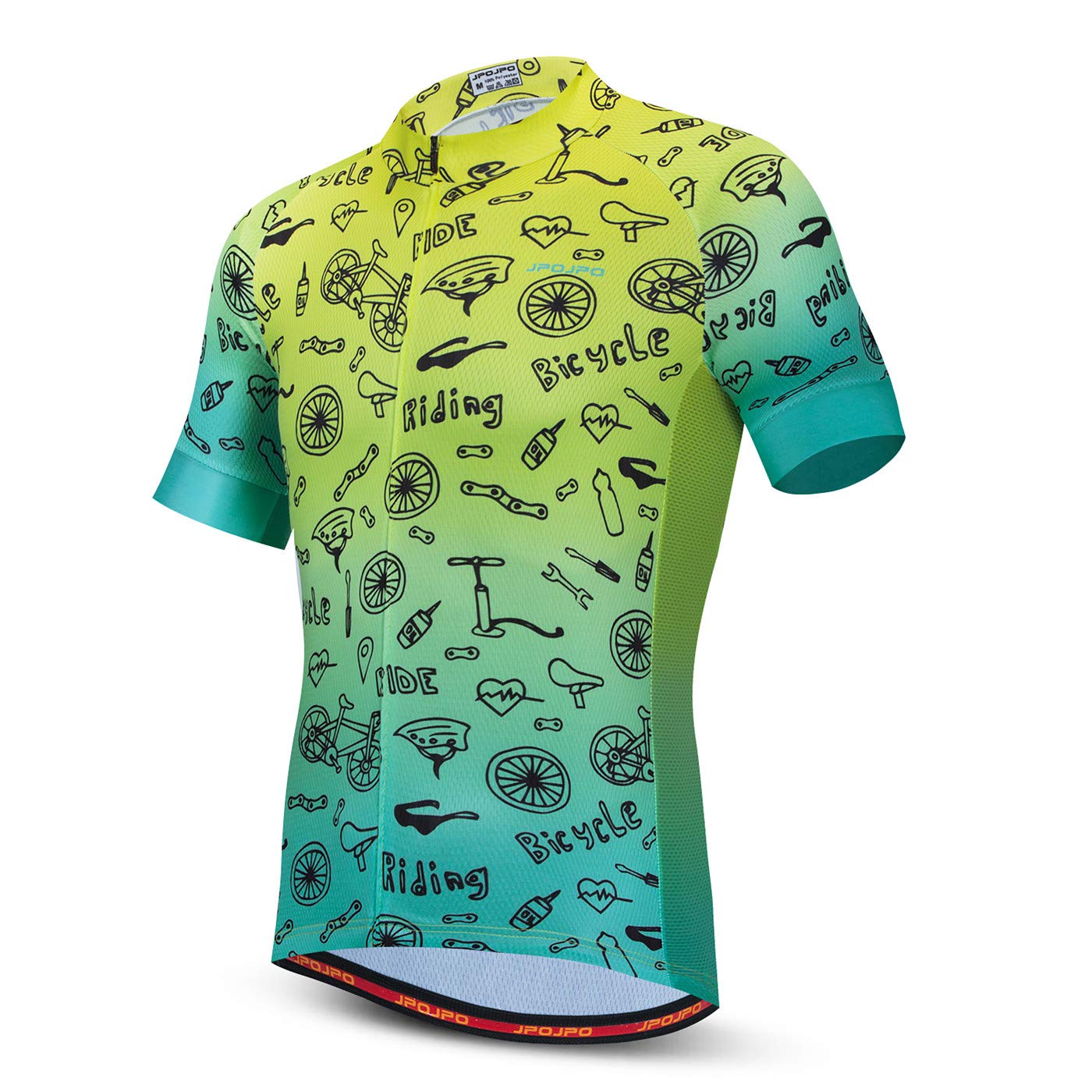Hotlion Cycling Jersey Men Bike Shirts Short Sleeve Bicycle Jacket with Pocket