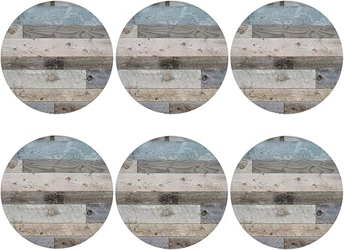 Miniatura 2 de Juego de 6 posavasos con patrón de béisbol para bebidas, posavasos de piel sintética absorbente para mesa de café, decoración del hogar, regalo de