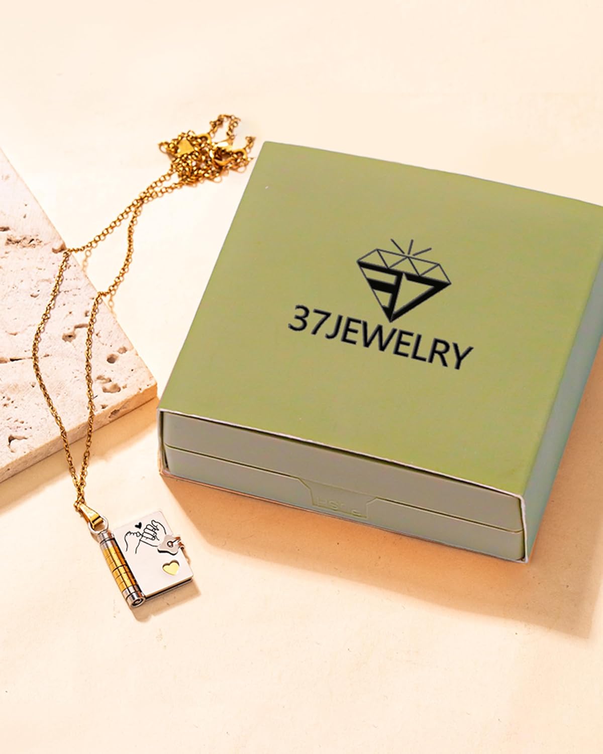 37JEWELRY 37Necklace To My Daughter Book Necklace from Mom Dad, Birthday Gifts for Daughters, Pendant Jewelry for Women - Image 6