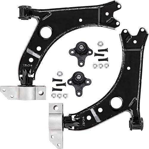 Miniatura 280 de Detroit Axle - Brazos de control delanteros inferiores con rótula + barras estabilizadoras de repuesto para Chrysler Dodge Intrepid 300M Concorde