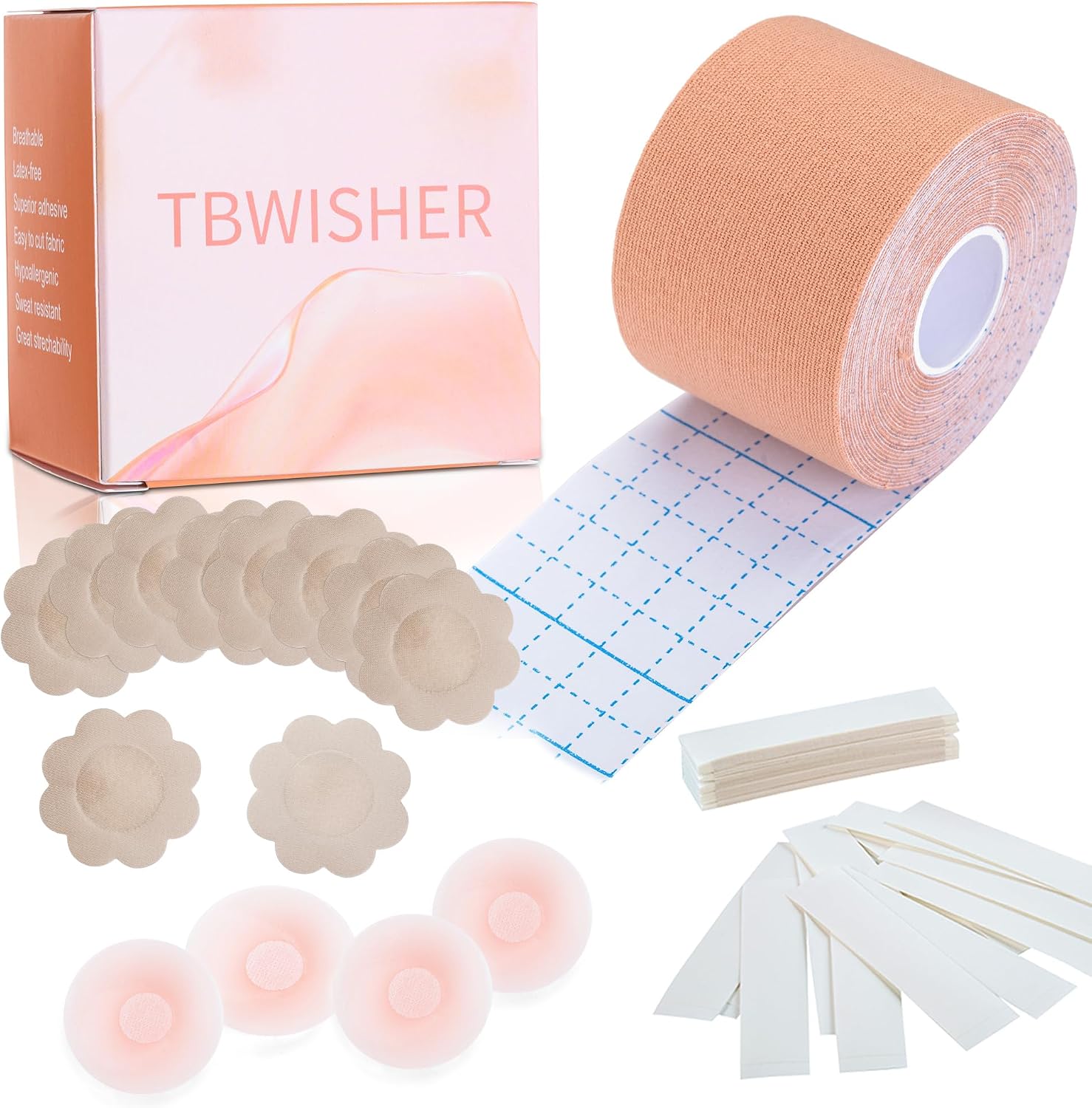 Boob Tape for Breast Lift Boobytape Sticky Body Tape for Push-Up Shape for Breast Support Lift
