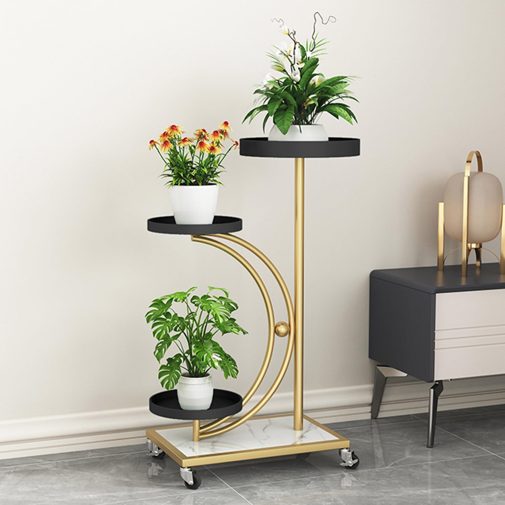 Support pour plantes multi-étages stable et étanche pour pot de fleur
