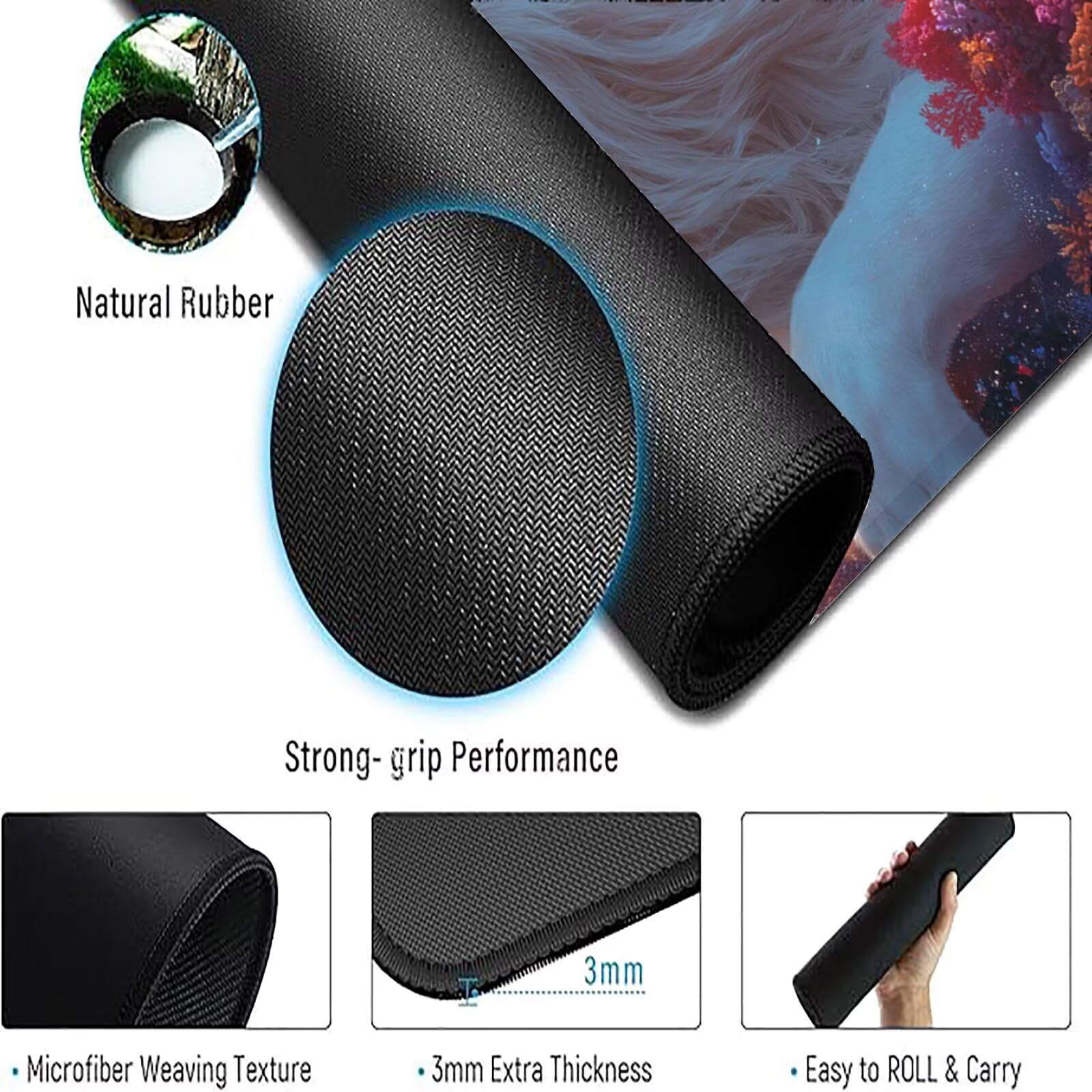 Podkładka pod mysz dla graczy spalona pomarańczowa podkładka pod mysz XXL 1600 x 800 mm mata biurkowa podkładka pod mysz zwierzę wodoodporna podkładka pod mysz do gier szyte krawędzie poprawia