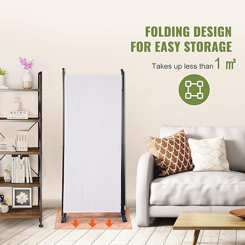 Miniatura 5 de VEVOR Divisor de habitación, separadores de habitaciones de 6.1 pies y pantallas de privacidad plegables (3 paneles), divisores de tela para