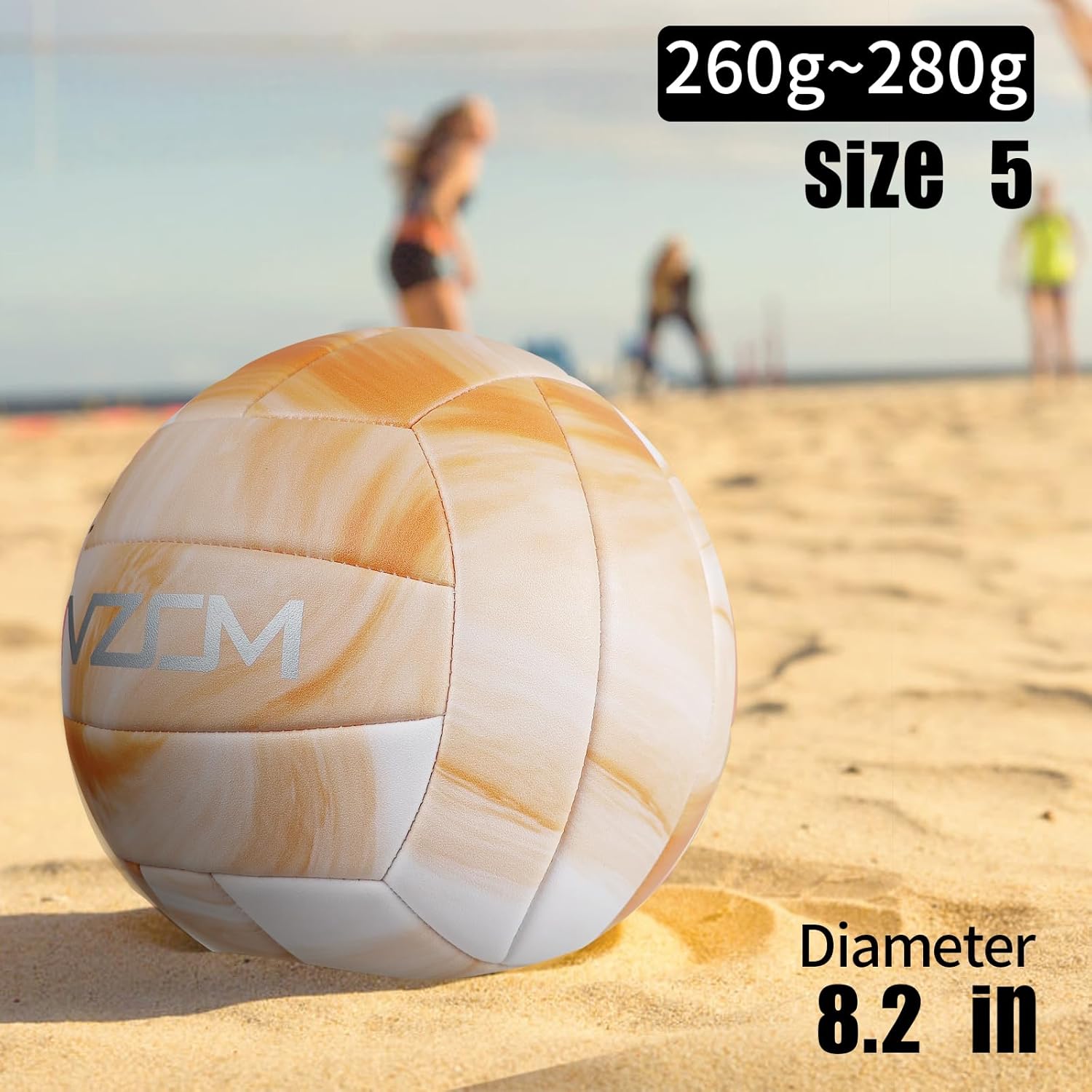 EVZOM Super Soft Volleyball Beach Volleyball Official Size 5 for Outdoor/Indoor/Pool/Gym/Training Premium Volleyballs Equipment Durability Stability Sports Ball - Image 8