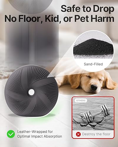 Miniatura 3 de YOTTOY Juego de mancuernas ajustables 3 en 1, pesas rusas de 20 a 40 libras con platos suaves, juego de pesas de gimnasio en casa para entrenamiento