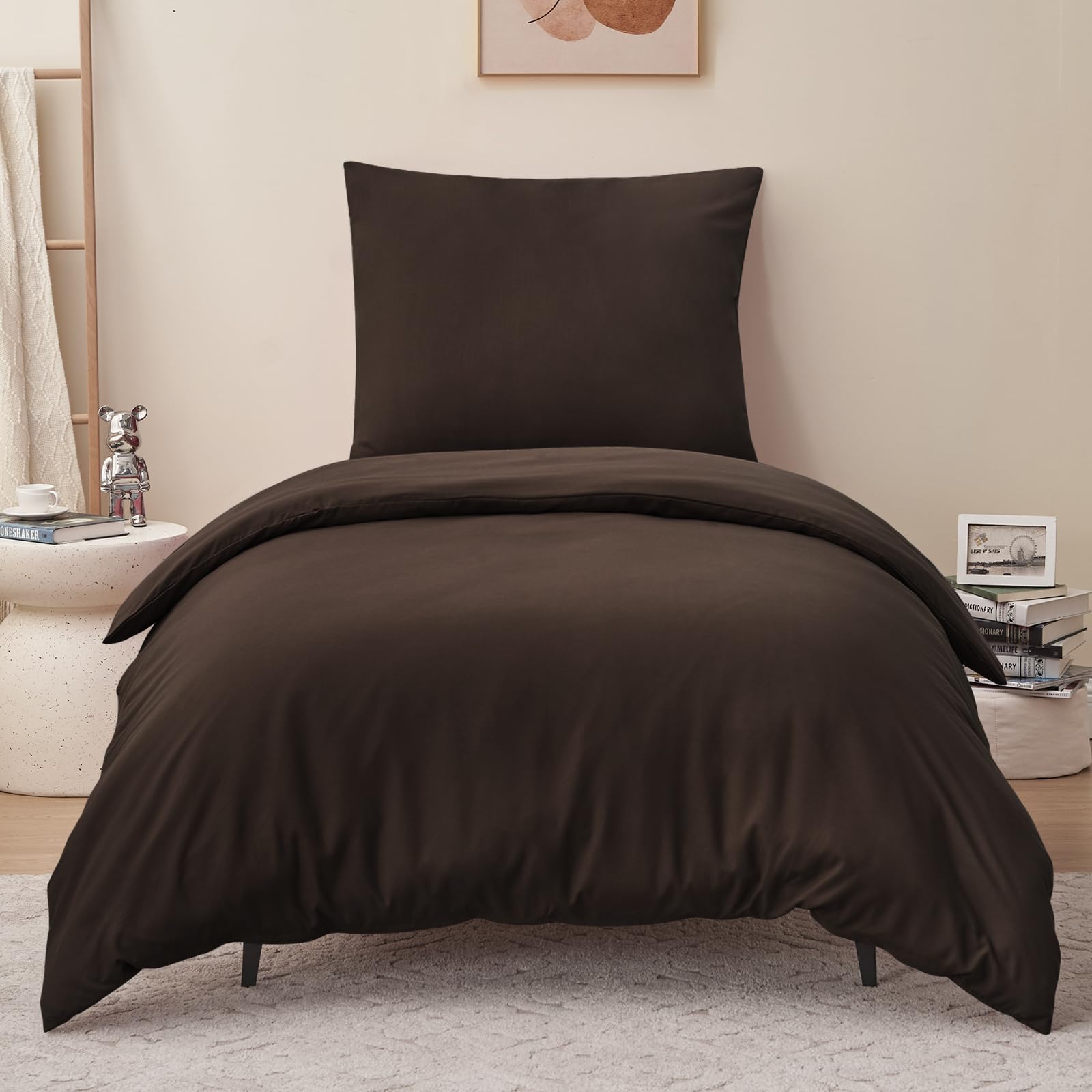 RUIKASI Beddengoed, 135 x 200 cm, groen-grijs, 4-delig, omkeerbaar dekbedovertrek, 135 x 200 cm, met ritssluiting, Oeko-Tex microvezel, beddengoedset, zacht en strijkvrij RUIKASI Beddengoed, 135 x 200 cm, groen-grijs, 4-delig, omkeerbaar dekbedovertrek, 135 x 200 cm, met ritssluiting, Oeko-Tex microvezel, beddengoedset, zacht en strijkvrij