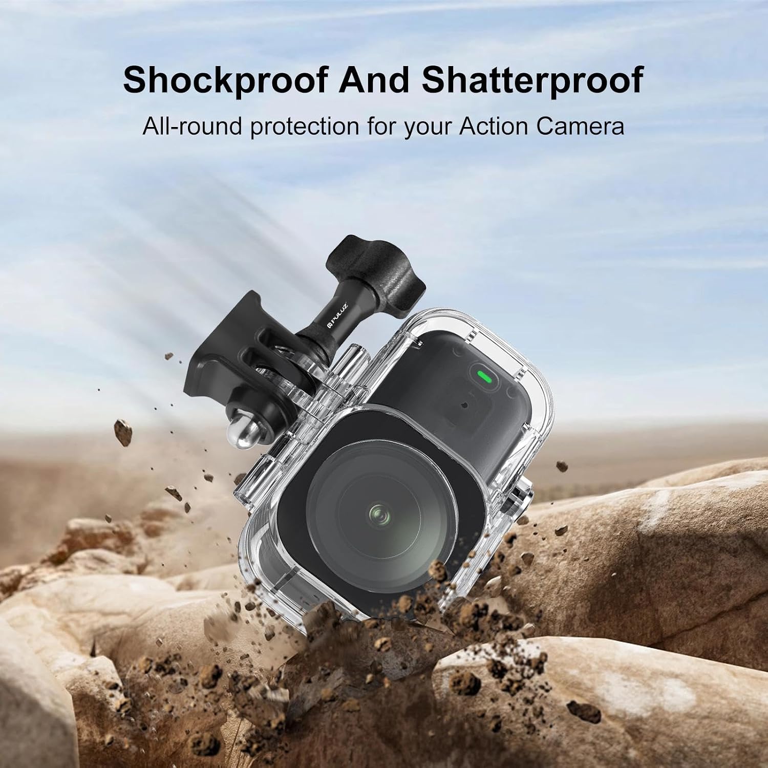 45M/148FT Depth Waterproof Diving Case for DJI Osmo Nano, Underwater Housing Shell with Optical Glass Lens 95% High-Transparency for Diving Rafting Surfing Skiing