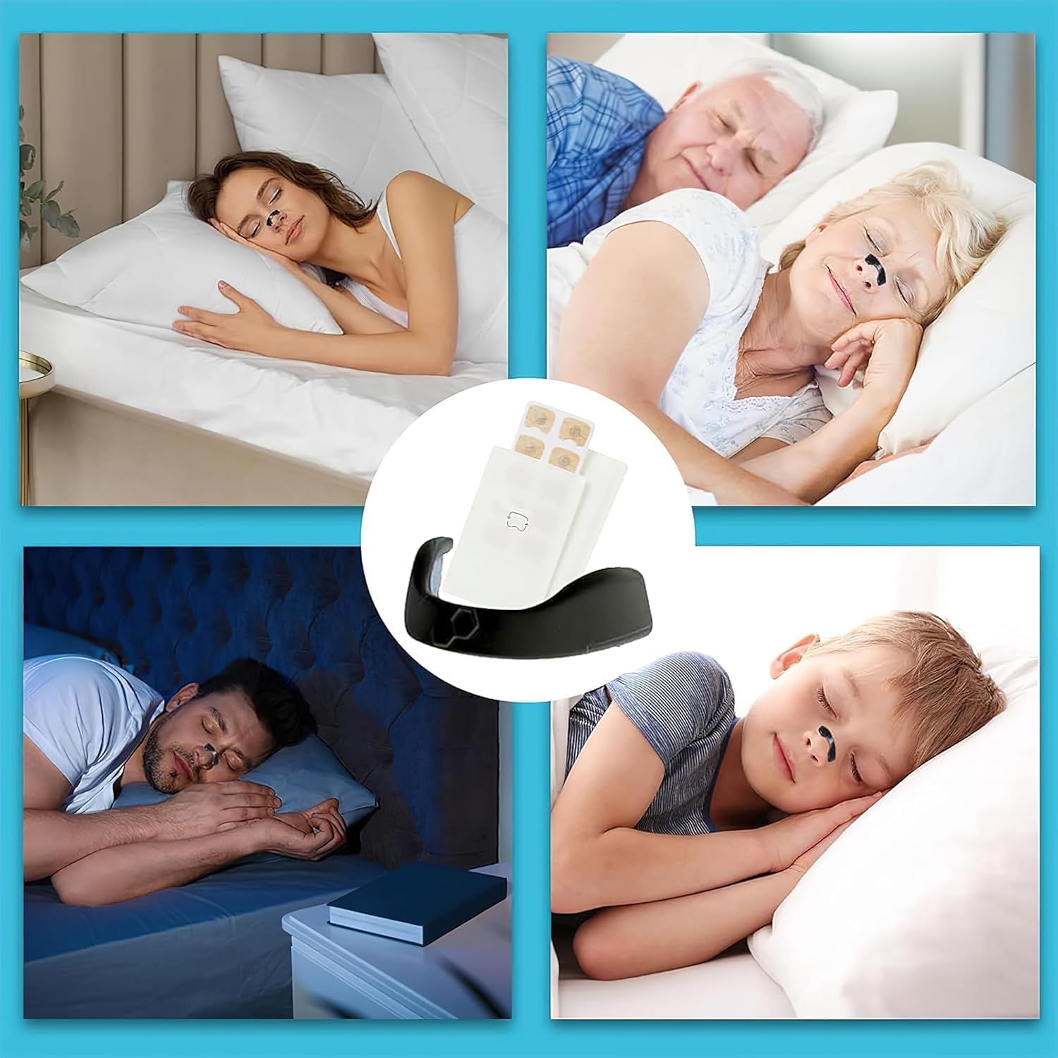 Nikrim™Breathing Nasal Strip Starter Kit (15 Count, Multi) - Boost Oxygen Intake, Reduce Snoring, Improve Sleep Quality - Sweat Resistant, Skin Safe Nasal Strips - Extra Strength Snoring Solution Sugar Control Acupressure (Sticker - 15) 3