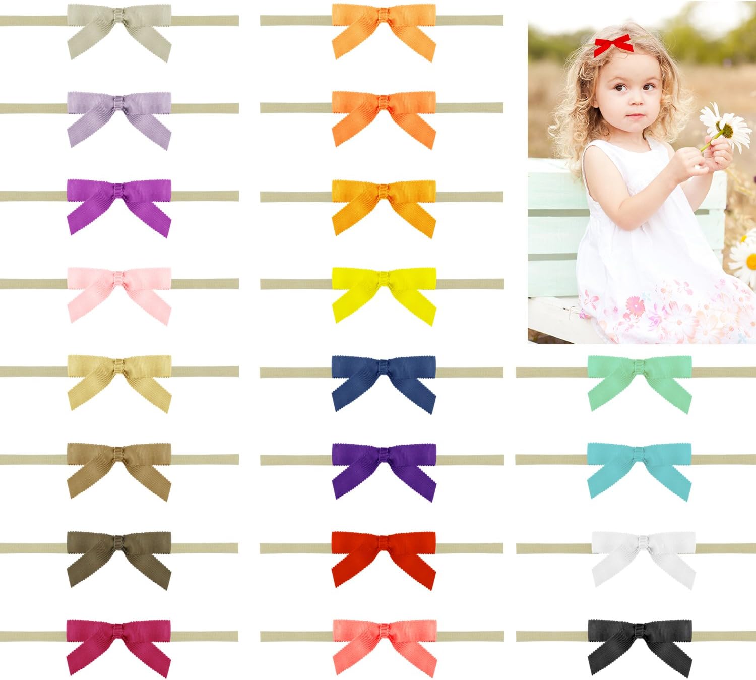 Baby Headbands for Girls Hair Bows Headband Hair Bands for Newborn Toddlers