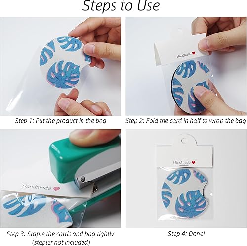 Miniatura 4 de Vcekract Paquete de 100 unidades para pequeñas empresas, bolsas de joyería para vender, embalaje para pulseras, joyas, llavero, posavasos de