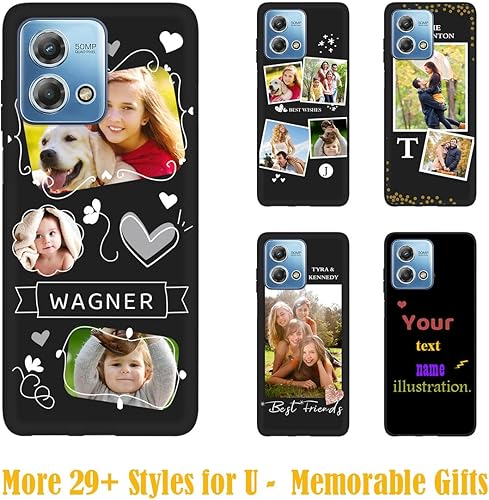 Vista 224 de Funda personalizada para Motorola Moto G Stylus 2021 con nombre de foto, texto y foto, GStylus personalizado -21 funda suave y fina (negro) de 6.8