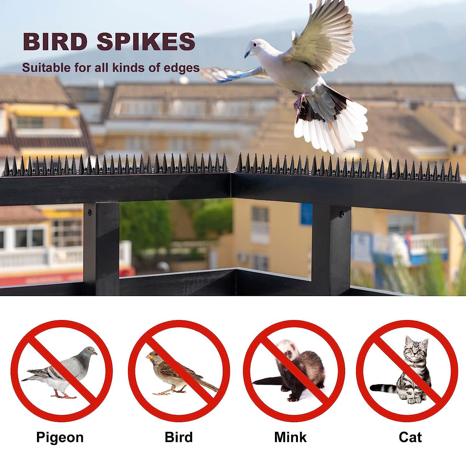 Piques Anti-Pigeons Transparents – Lot De 10, 4.3 M Total, Protection Balcon/Toit - 4