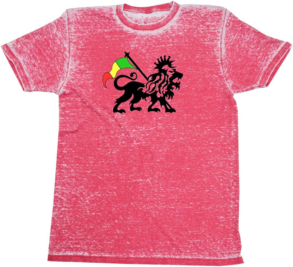 Yoga Clothing For You Rasta Lion Acid Dye Men's Burnout T-Shirt