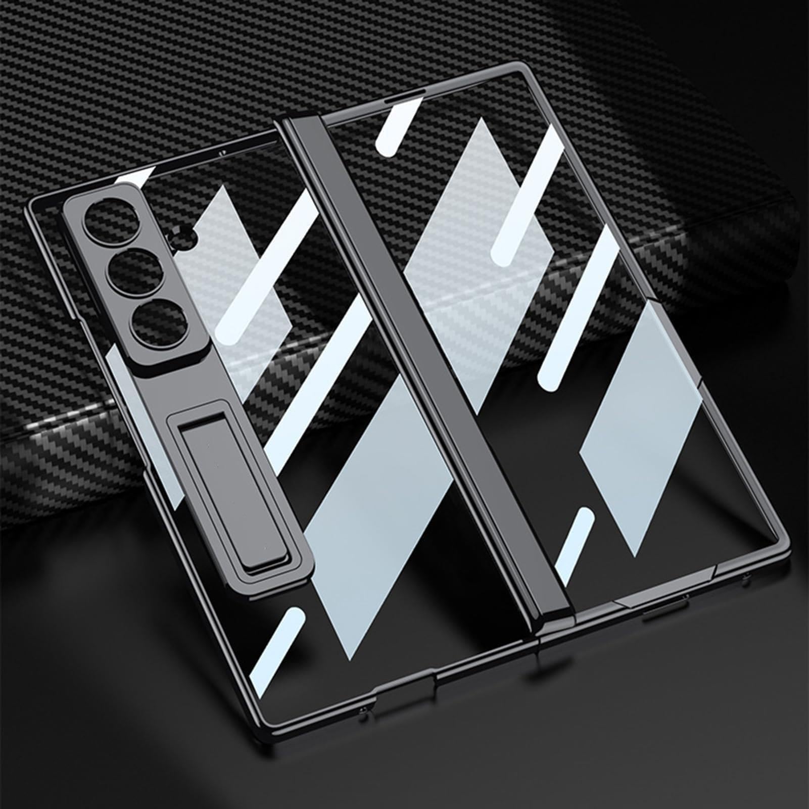 Custodia Per Samsung Galaxy Z Fold 8 Ultra, Ultra Sottile Antiscivolo Case | With Proteggi Schermo Antiscivolo Staffa Custodia(Gold)