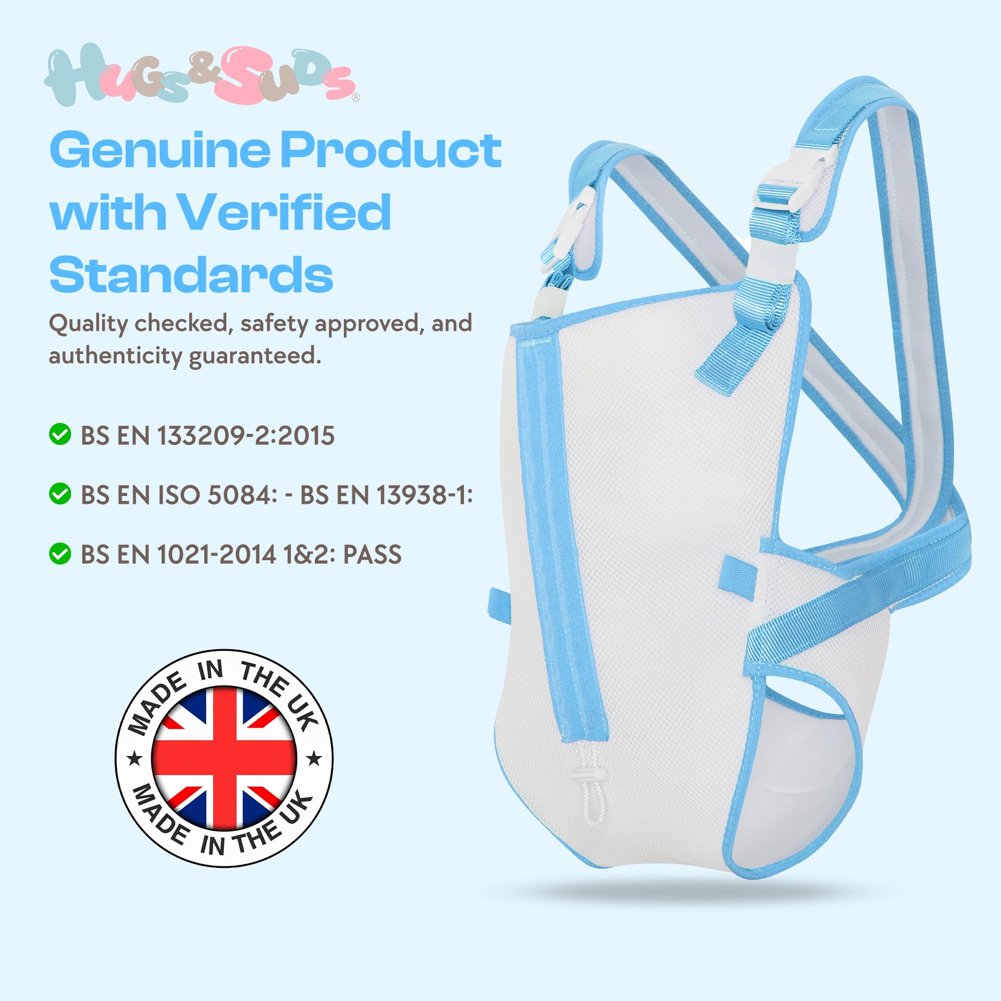 Hugs & Suds Shower Baby Carrier, Hands Free Baby Sling Carrier. Quick-Drying - Image 4