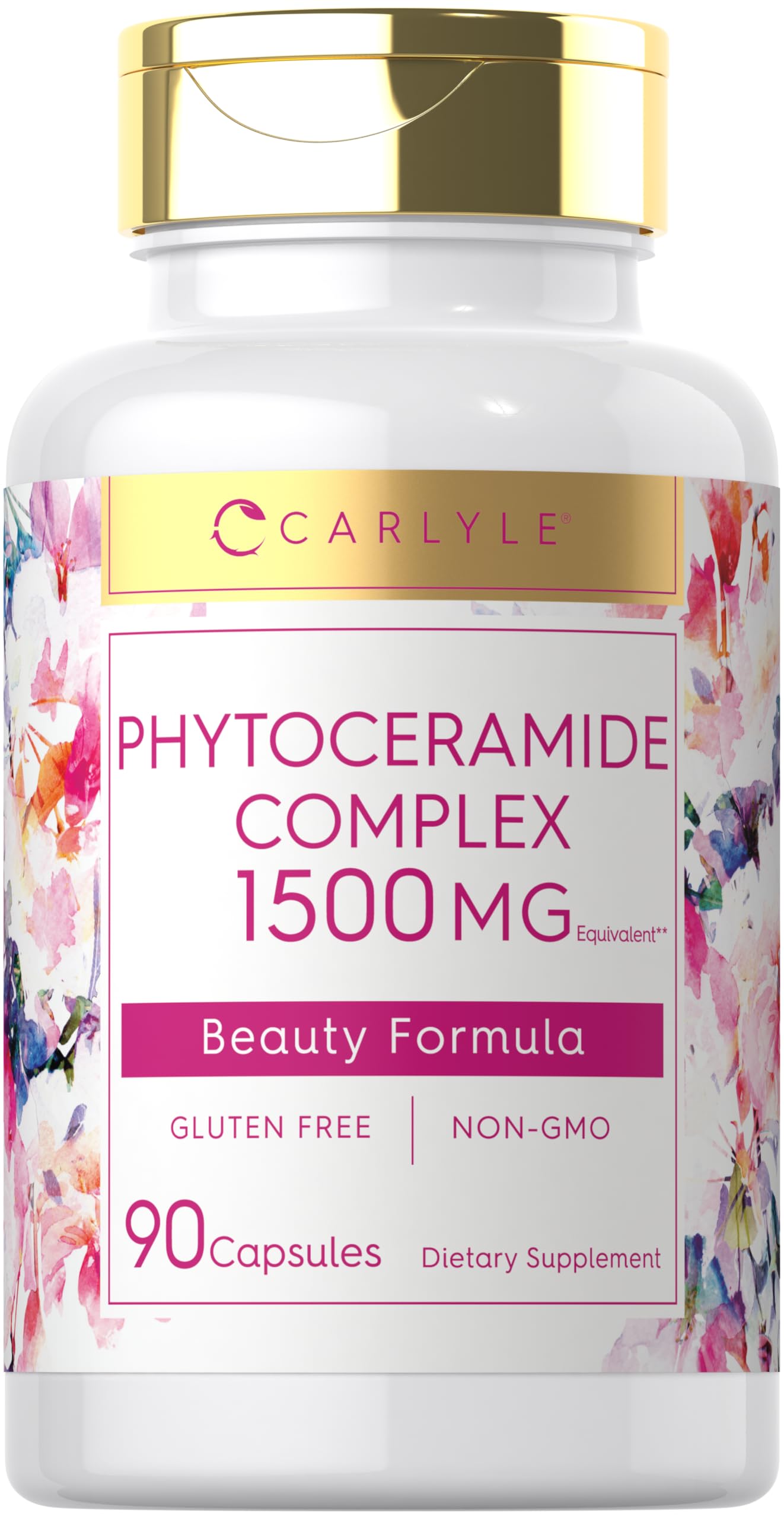 Carlyle Phytoceramide Supplement 1500mg | 90 Capsules | with Organic Sweet Potato | Beauty Formula Complex | Vegetarian, Non-GMO and Gluten Free