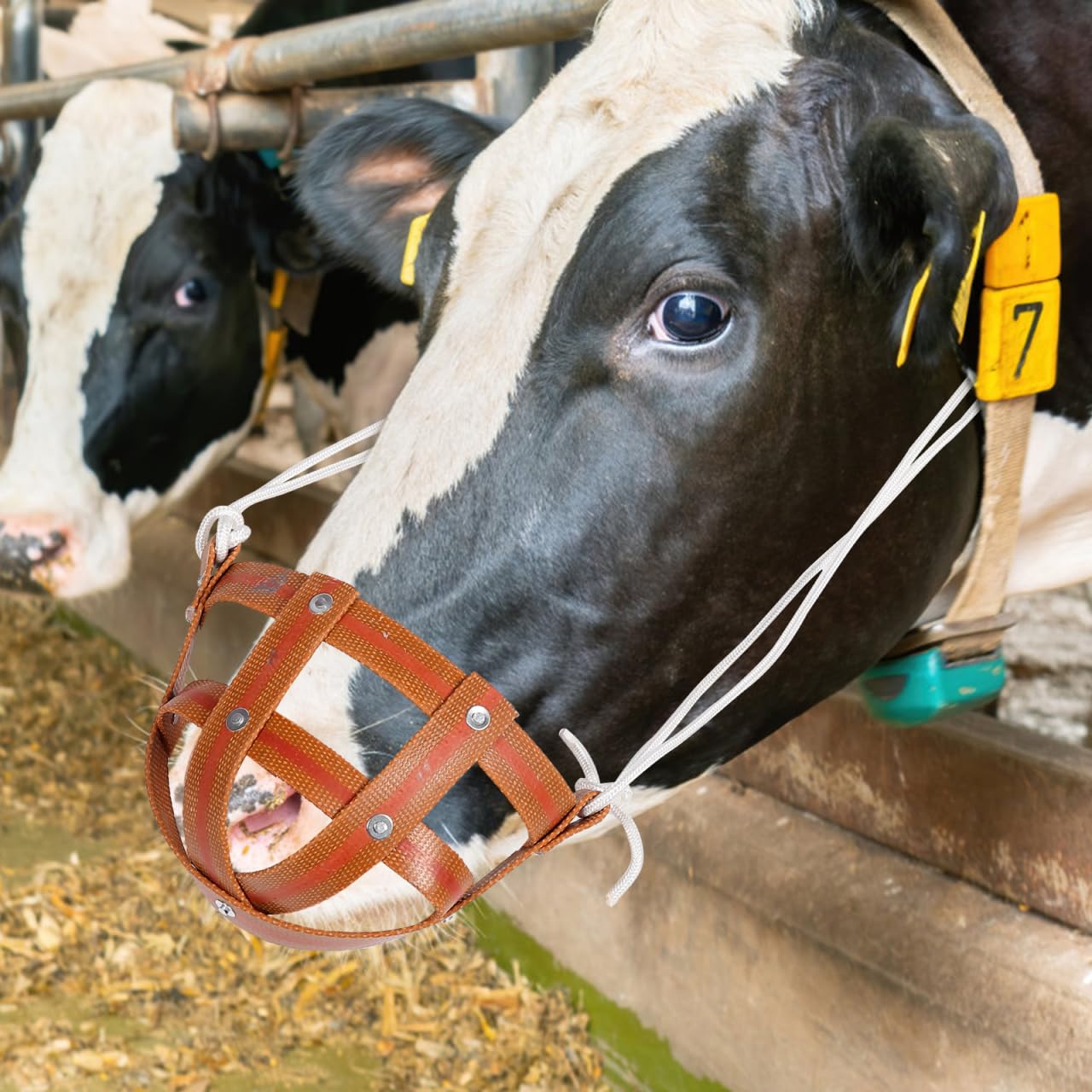 Gatuida Pferdemaulkorb Anti-Biss-Abdeckung aus atmungsaktivem Material mit verstellbarem Halsband