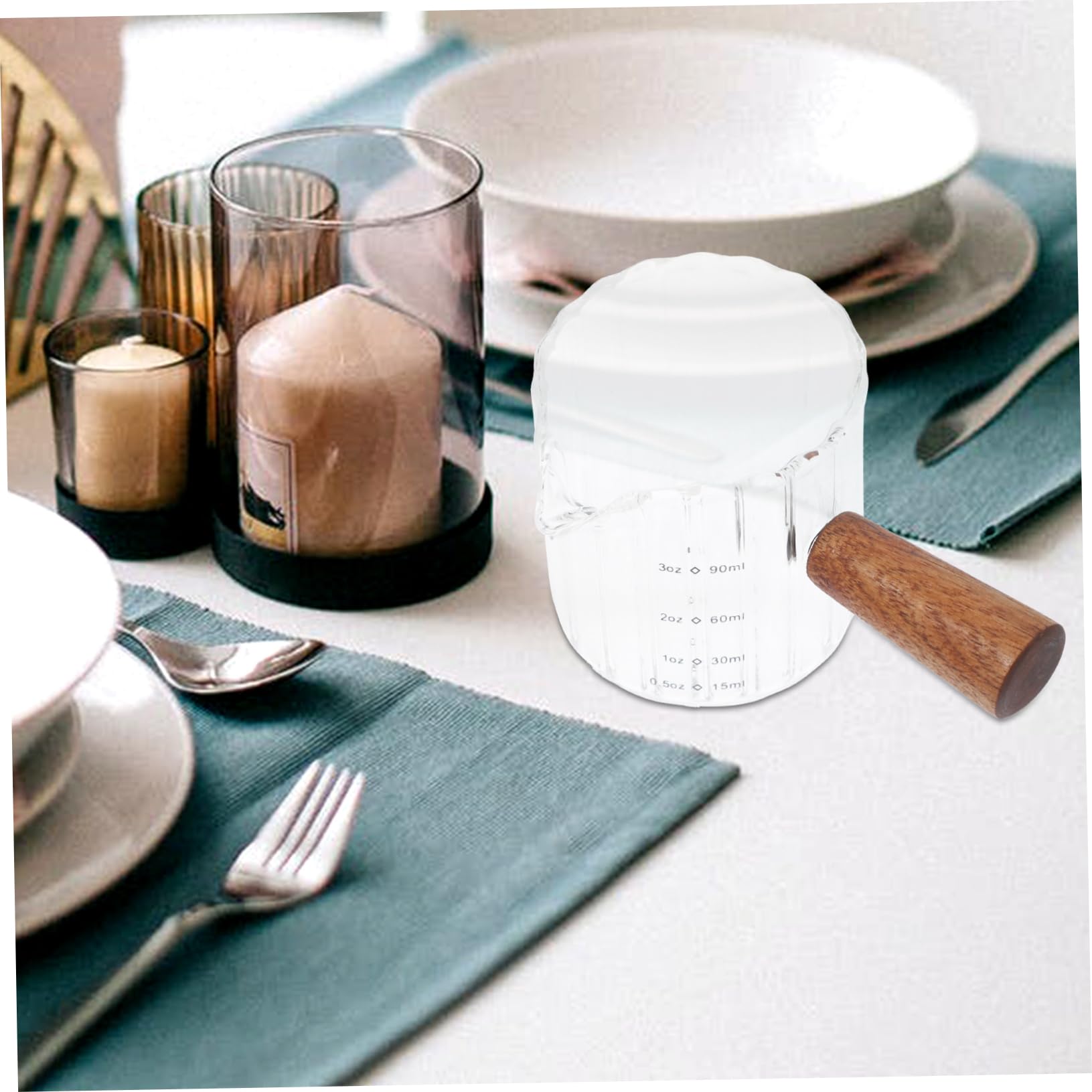 TOPBATHY 4 Pezzi Manico Per Caraffa Per Caffè Espresso 90 Ml Tazza Graduata in Per Caffè Per Beccuccio Della Caraffa