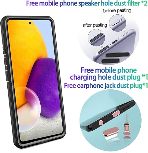 Miniatura 2 de Funda resistente para Samsung Galaxy A52(5G) de 6.5 pulgadas, 4 esquinas con bolsas de aire protección contra caídas de 12 pies, agarre texturizado