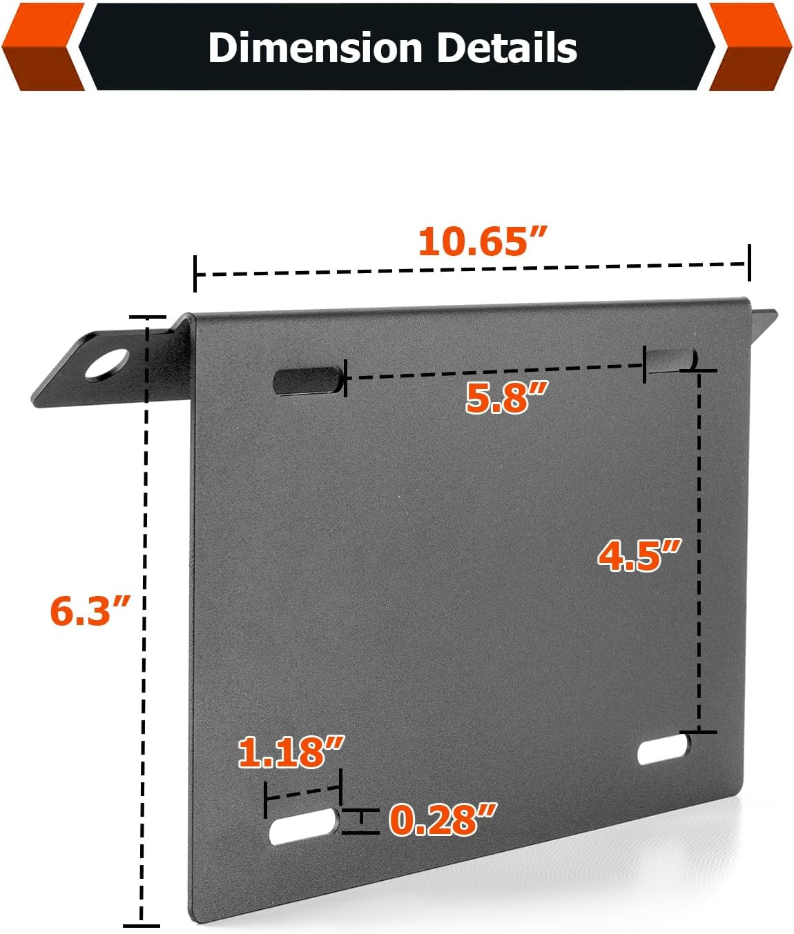 WeiSen Front License Plate Holder Mounting Brackets Compatible with Ford Bronco 2/4 Door 2021-2024