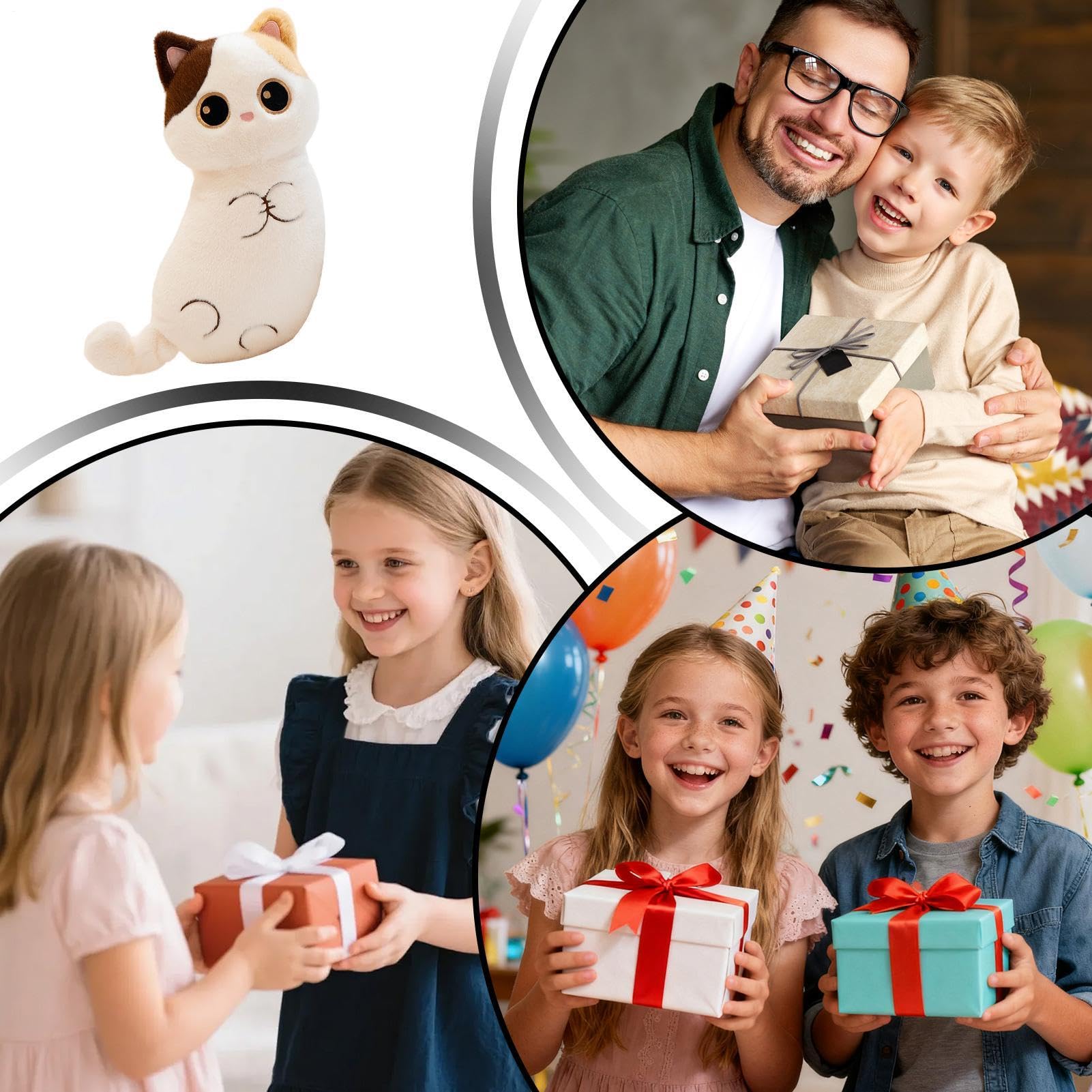 Pluszowy Realistyczna Pluszowa Przytulanka Do Dekoracji | Realistyczna Pluszowa Maskotka Kota Do Domu Mieszkania Salonu Biurka Sypialni Dla Dziewczyn Chłopców Kobiet Mężczyzn