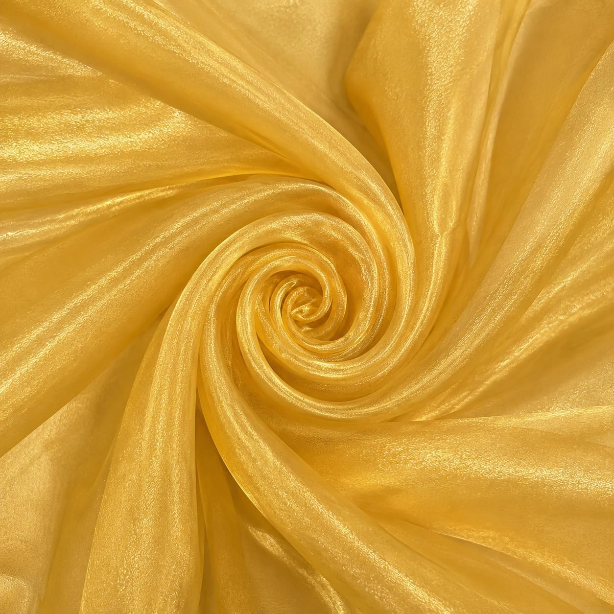 Organza Fabric 10 Yard Bridal Solid Sheer Bolt for Home Dรฉcor, Table Dรฉcor, Bridal, Fashion, Crafts, Decorations Silky Shiny Organza 44" - (10 Yard, Golden)
