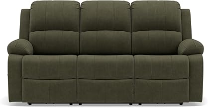 Bestmobilier - Armand - Electric 3 Seater Relax Sofa in Corduroy, Green