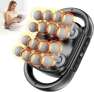 Beyn New 16-Head Massage Gun Set, 30 Speed Levels, Deep Tissue Massage for Back/Leg/Foot Muscle Relaxation, Portable Design with 16 Massage Heads