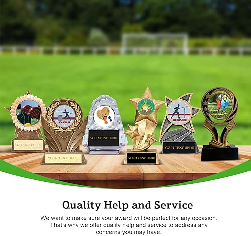 Miniatura 3 de Trofeo de resina de bola de bochas - Trofeo de plástico con base, premios y trofeos para competiciones deportivas, premios para adultos y niños