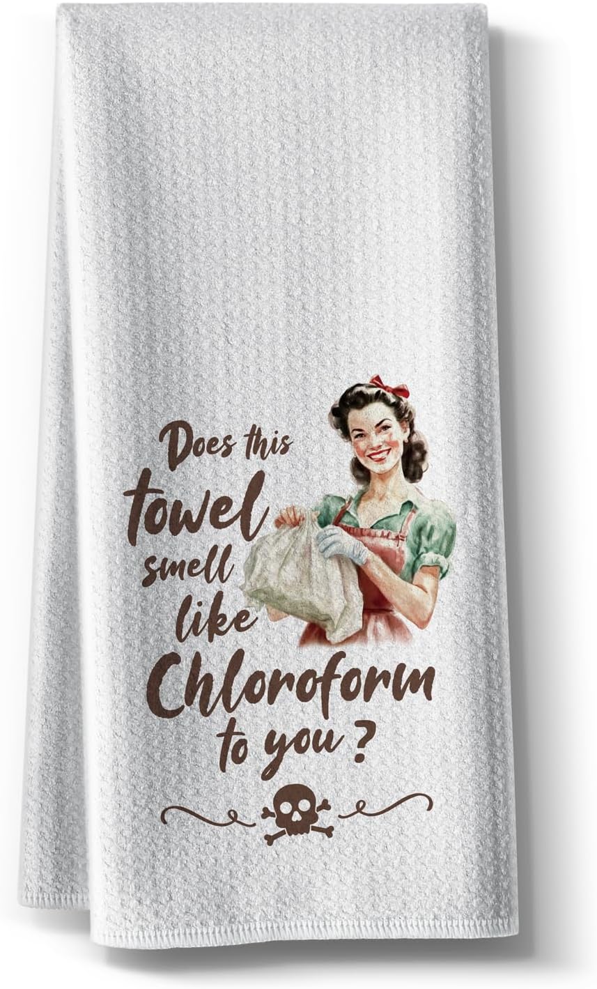 Joked Kitchen Towels for Women- Funny Cute Dish Towel for Kitchen DéCor,Microfiber Hilarious Absorbent Dish,Best Gifts for Mom Hostess New Home 16" x 24"