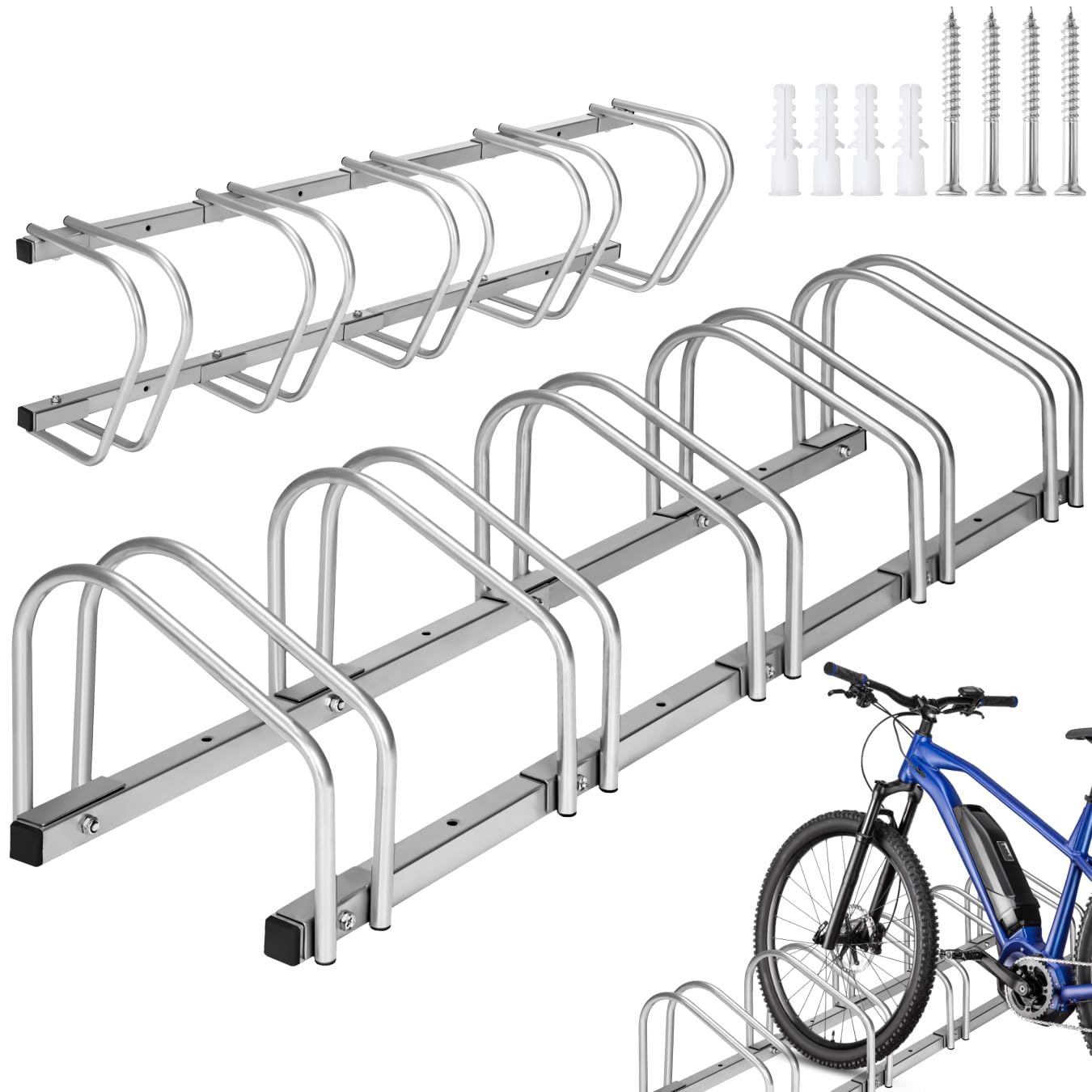 tectake® Fahrradständer Fahrrad, e-Bike, Bike Stand Fahrräder, Fahrrad Ständer, Fahrradhalterung Garage, Fahrradständer Boden oder Wand