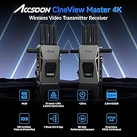 Vista 2 de Accsoon CineView Master 4K Transmisor y receptor inalámbrico HDMI SDI, 4K60/1080p60, 2.4+5+6GHzTri-Band 8202ft transmisión 25ms Latencia, 1 iOS+ 4