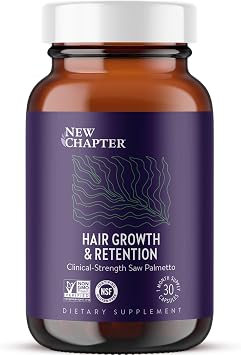 New Chapter Clinical-Strength Hair Growth & Retention Helps Reduce Shedding in 8 Weeks Clinically Studied Saw Palmetto Promotes Stronger Hair Anchoring - Balances DHT - Nourishes Follicles, 30 Count