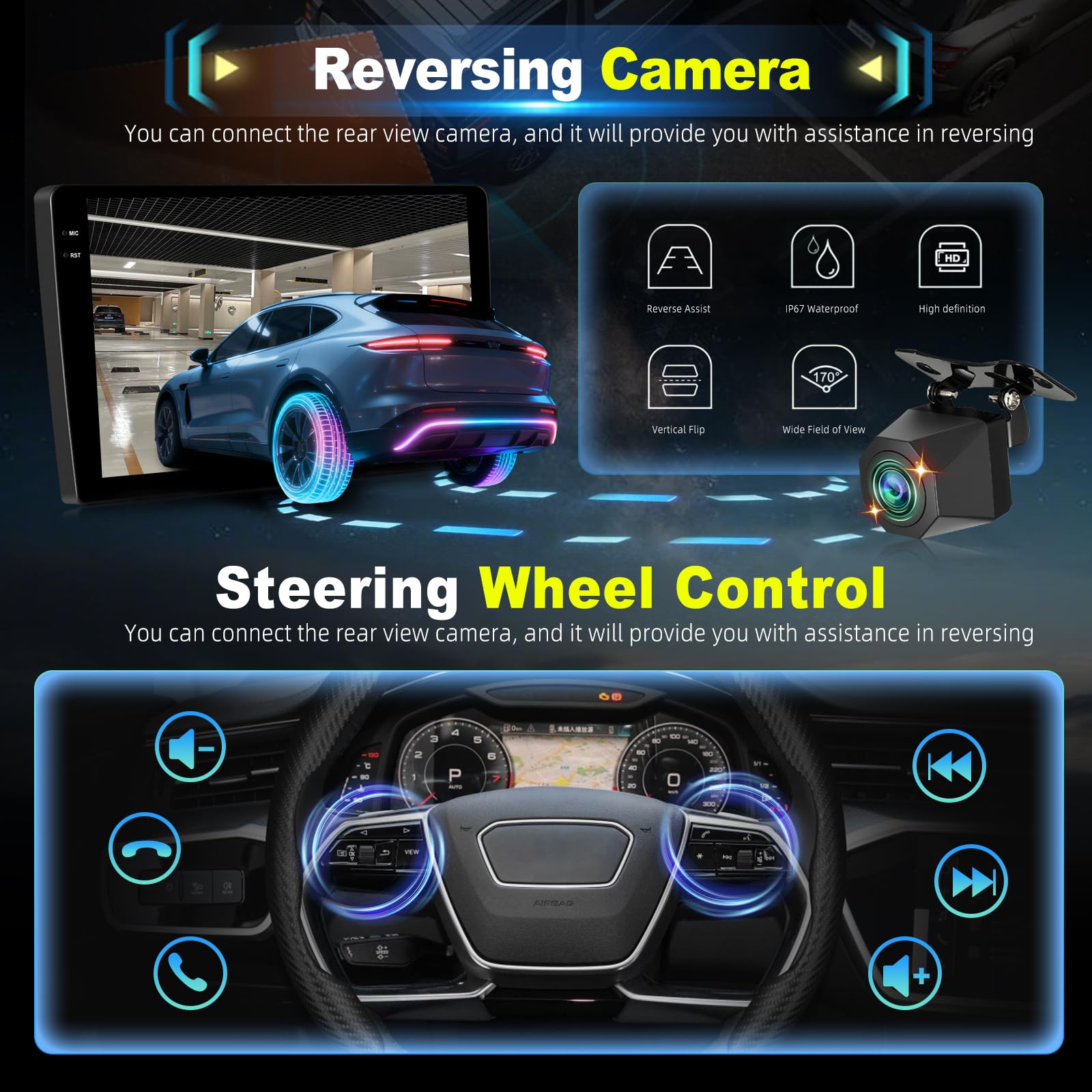 4G+128G Android Autoradio per Jeep Renegade 2016-2020 con Wireless Carplay & Android Auto, Schermo Touch IPS 9 pollici con GPS, WiFi, EQ, Bluetooth 5.0, Radio FM/RDS