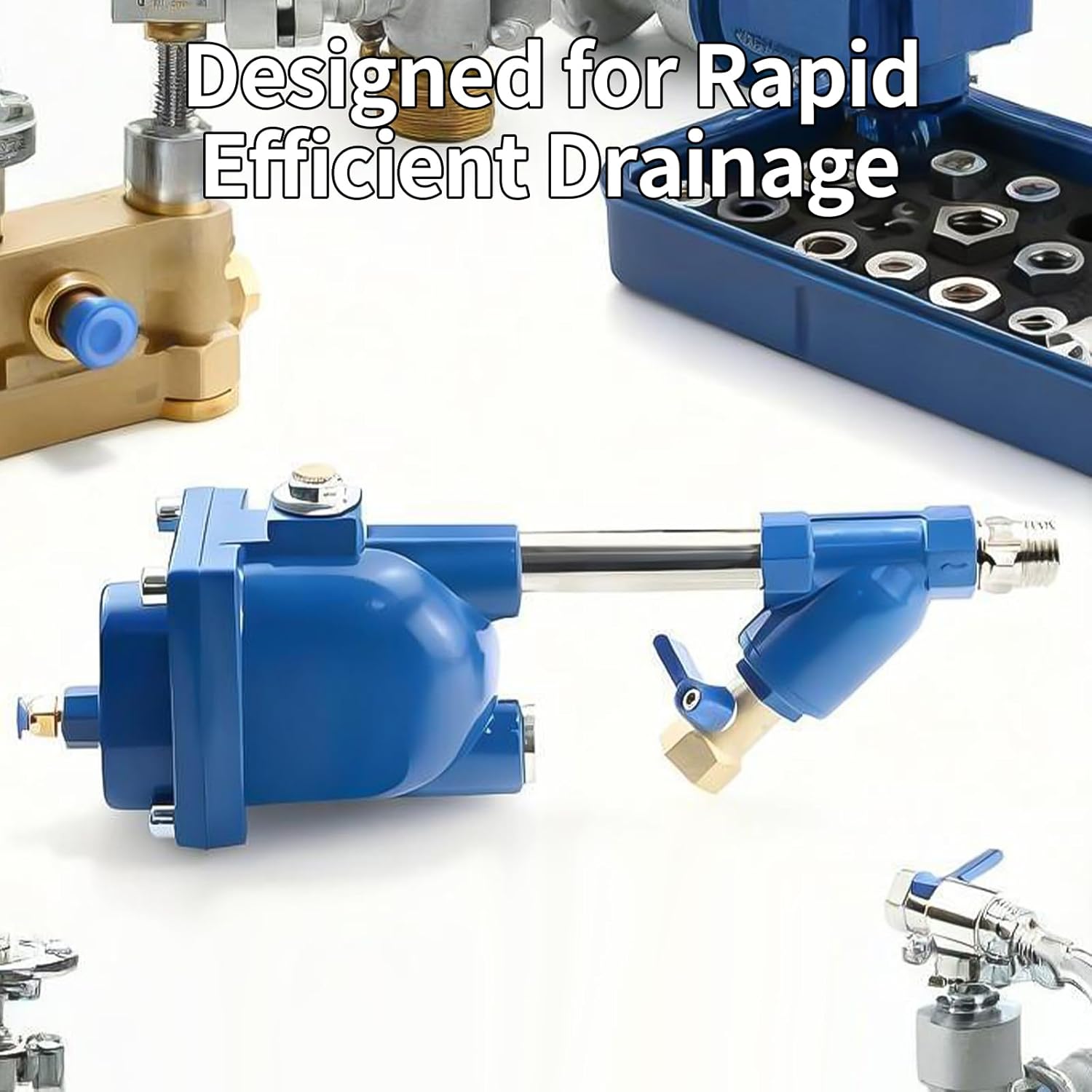 Zero Air Loss Automatic Drain Valve, 1.6mpa Automatic Drainer with Pre-Filter Valve, Automatic Zero Air Loss Condensate Drain, Auto Drain Valve Air Compressor (Basic version)