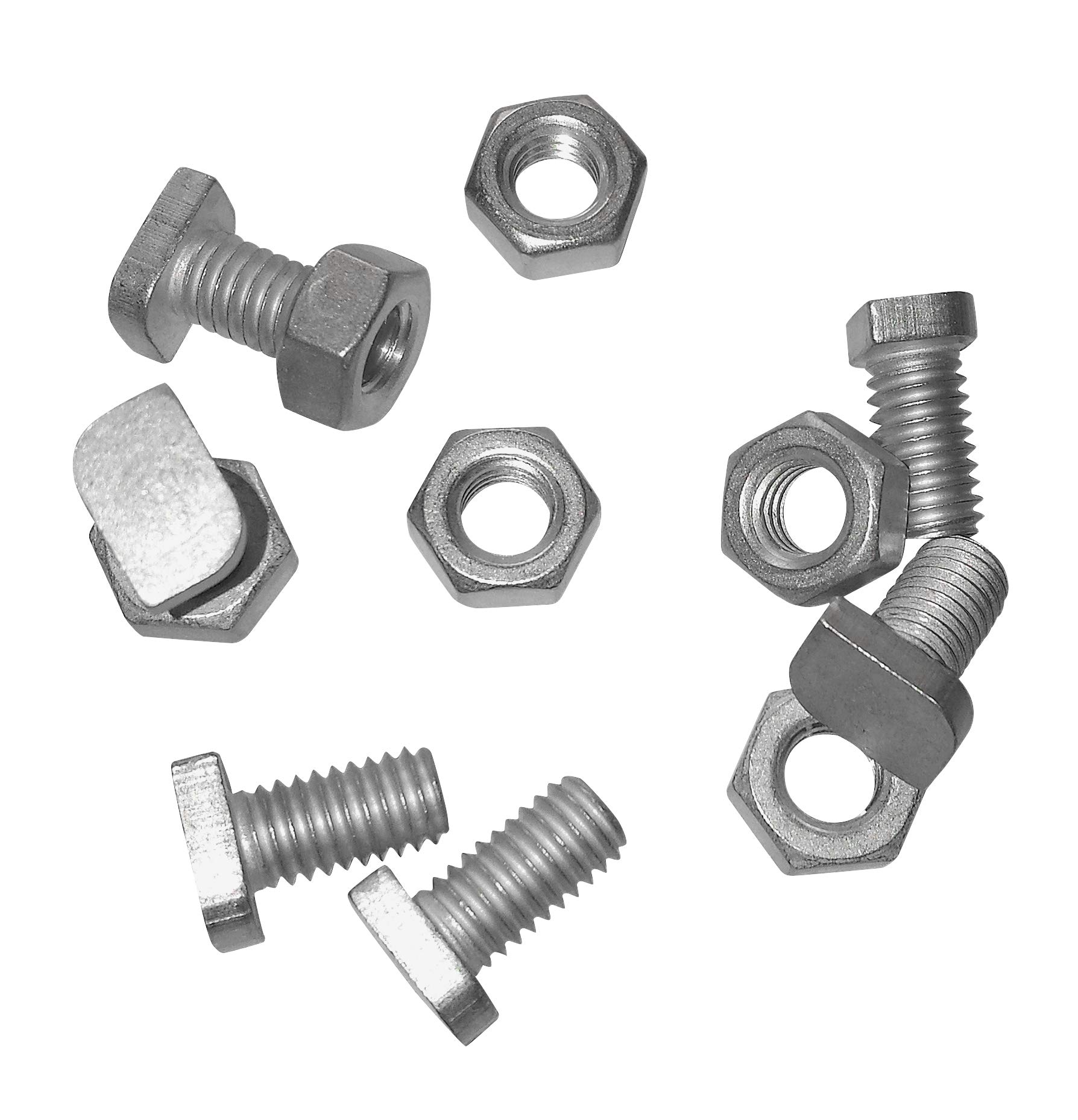 HOME It® Greenhouse Bolts for Joining Greenhouse Profiles – 24 Pack with Nuts – M5x12 Thread, 14mm Overall Length, Aluminium
